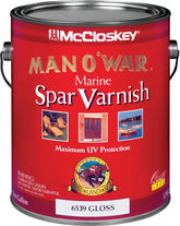 McCloskey Man O' War 080.0006539.007 Marine Spar Varnish, Gloss, Clear, Liquid, 1 gal